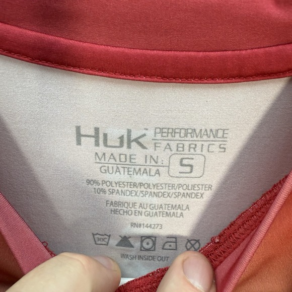 Huk Shirt Adult Small Multicolor Ombre Performance Stretch UPF Fishing Mens - Picture 7 of 10